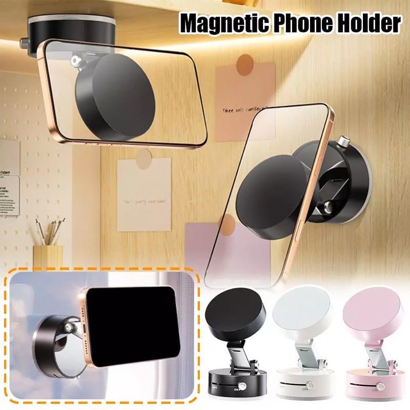 Mini Foldable Portable Vacuum Magnetic Car Phone Holder